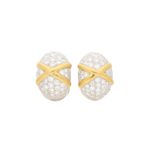 Vintage Diamond Domed Earrings
