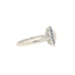 Sapphire & Diamond Target Ring