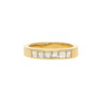 Half diamond eternity ring in 18k yellow gold. Half diamond eternity ring in 18k yellow gold.
