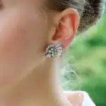 Art Deco Inspired Platinum & Diamond Stud Earrings