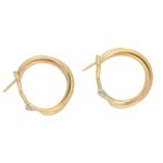 Vintage Cartier Trinity Hoop Earrings