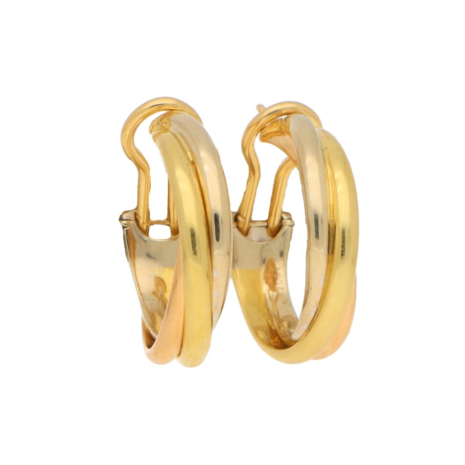 Vintage Cartier Trinity Hoop Earrings
