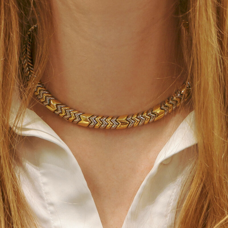 Yellow and White Gold Bulgari Spiga