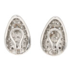 Diamond Pear Shaped Earrings Set in Platinum