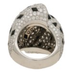 Vintage Cartier Panther Pelage Diamond and Onyx Ring