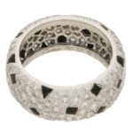 Vintage Cartier Pelàge Ring in 18ct White Gold, Diamonds & Onyx