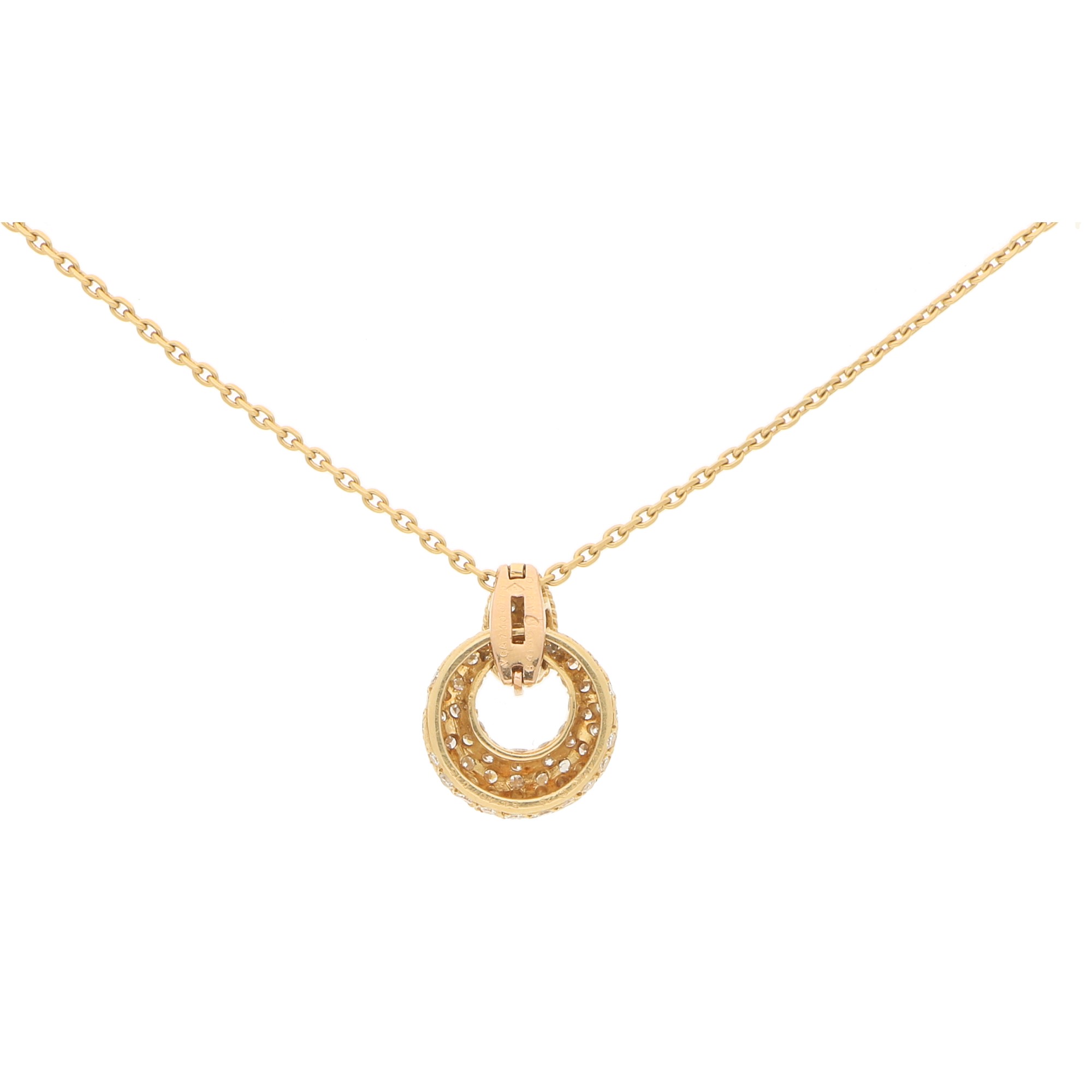 Vintage Van Cleef & Arpels 18ct Yellow Gold & Diamond Pendant at ...