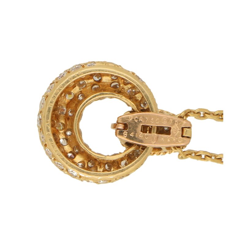 Vintage Van Cleef & Arpels 18ct Yellow Gold & Diamond Pendant