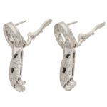 Cartier Pelage Earrings in 18ct White Gold, Diamond & Onyx