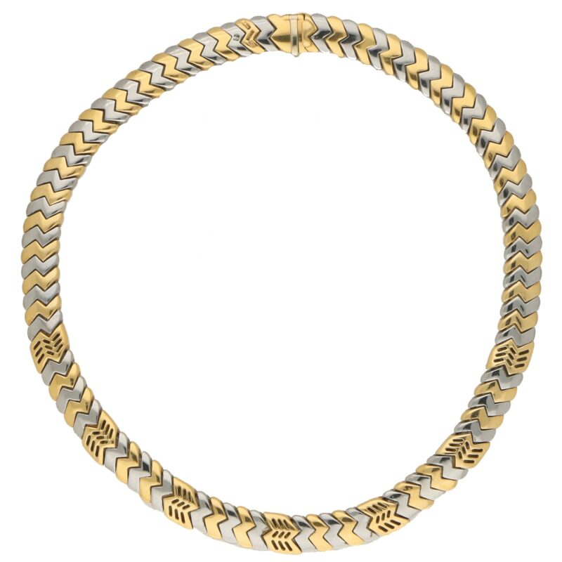 Yellow and White Gold Bulgari Spiga