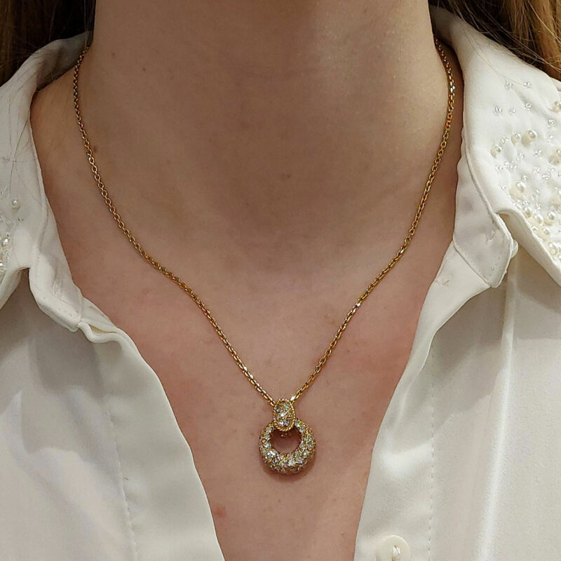Vintage Van Cleef & Arpels 18ct Yellow Gold & Diamond Pendant
