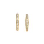 Diamond Hoop Earrings in 18K yellow gold