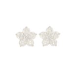 Diamond cluster earstuds set in 18K white gold