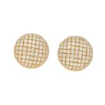 Diamond Button Earrings