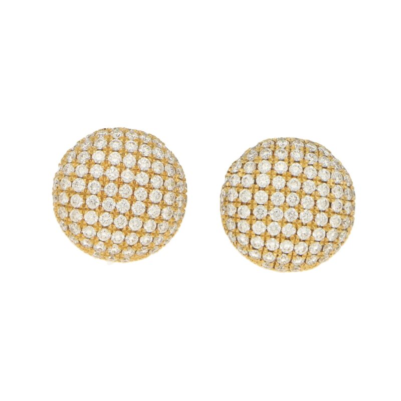 Diamond Button Earrings