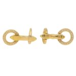 Cartier Double Sided Diamond Circle Snaffle Cufflinks