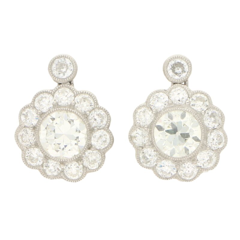 Diamond Cluster Earrings