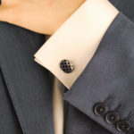 Harlequin Enamel Cufflinks in Sterling Silver