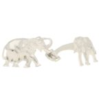 Elephant Swivel Cufflinks in Solid British Sterling Silver