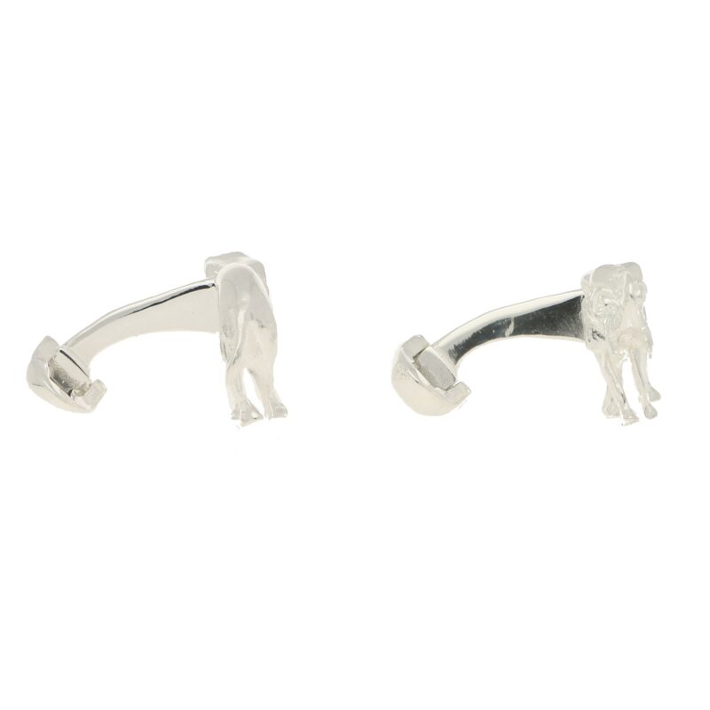 Elephant Swivel Cufflinks in Solid British Sterling Silver