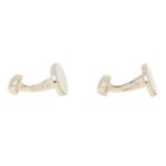 Mother-of-pearl Oval Swivel Cufflinks in Sterling Silver