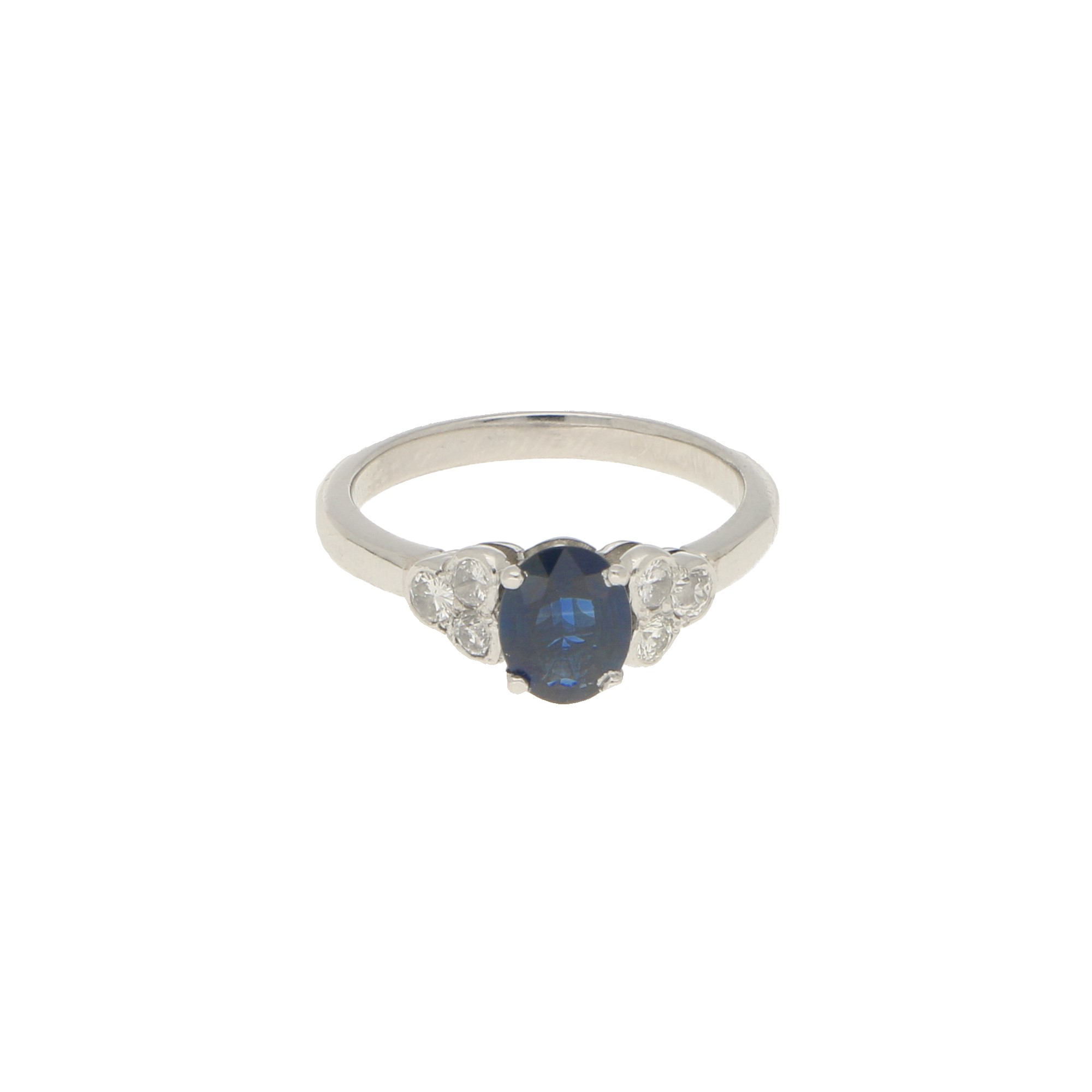 Sapphire and Diamond Engagement Ring Set in Platinum at Susannah Lovis ...