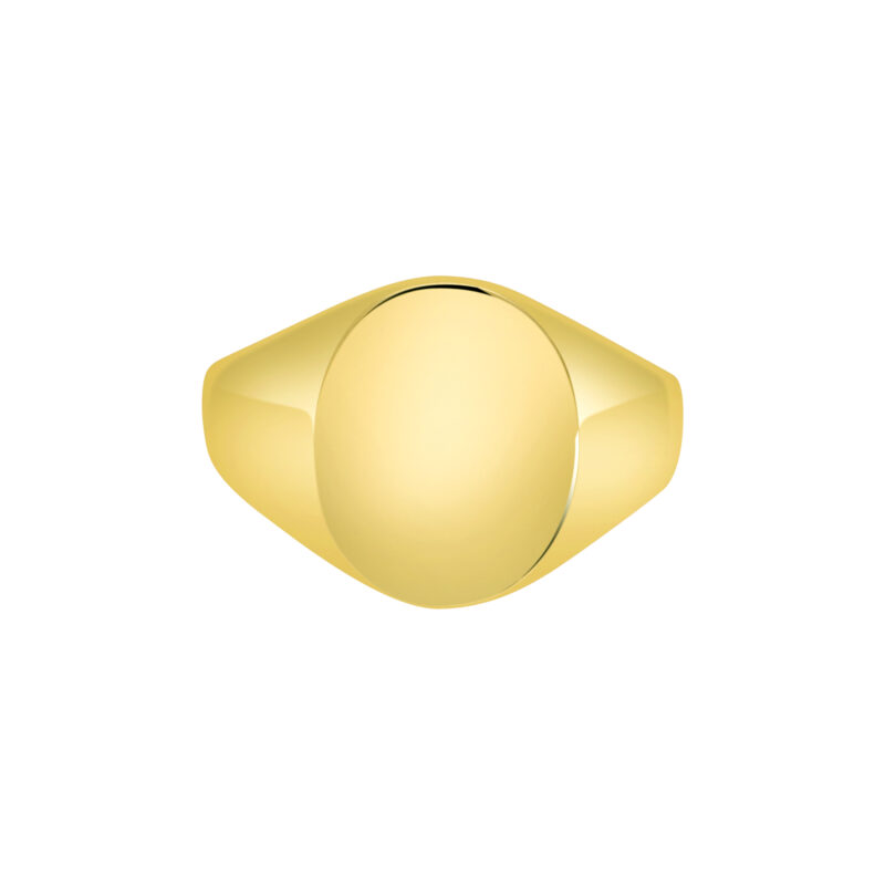 18k yellow gold Oxford Oval Signet ring