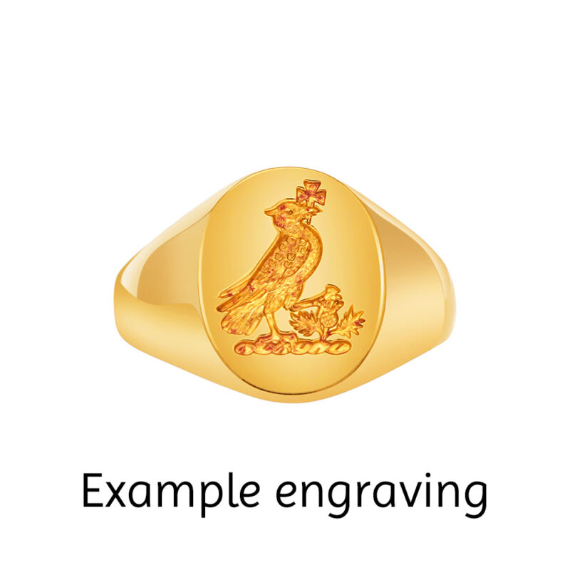 18k yellow gold Oxford Oval Signet ring