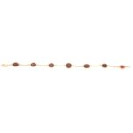 Red Garnet Spectacle Bracelet in 9k Yellow Gold