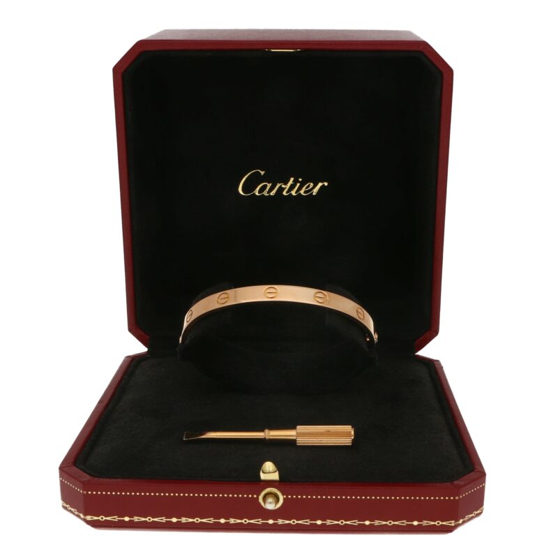 Cartier Love Bangle in Rose Gold Size 18