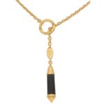 Chaumet Lariat Snakewood Necklace in 18k Yellow Gold