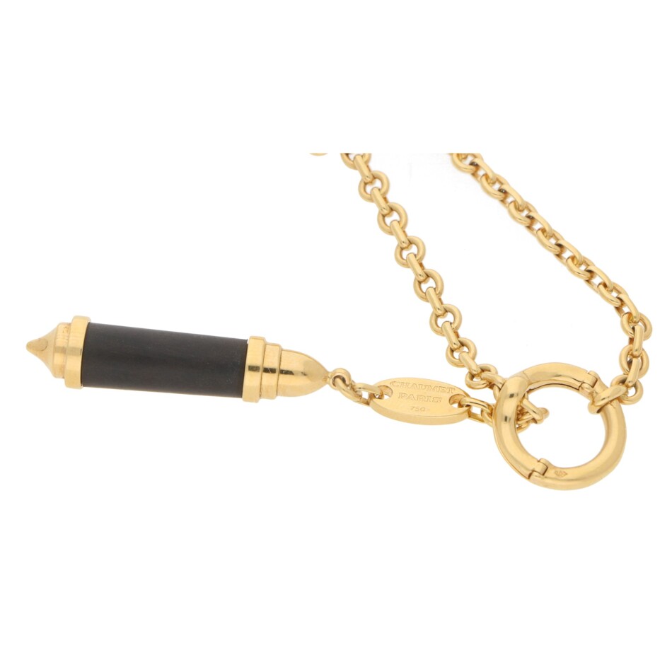 Chaumet Lariat Snakewood Necklace in 18k Yellow Gold