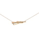 Victorian Hunting Rifle Necklace Set in 18k Rose Gold