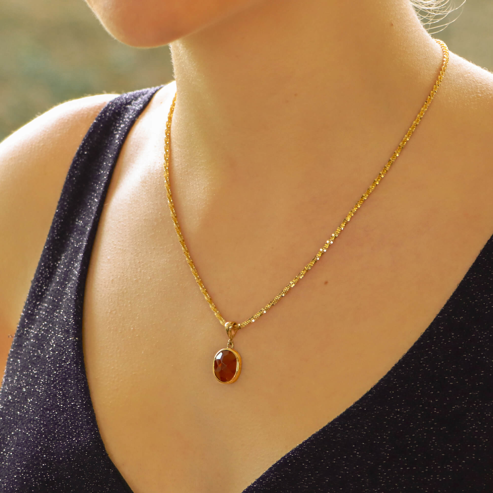Garnet clearance pendant gold
