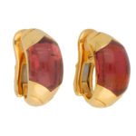 Bulgari Tronchetto Pink Tourmaline Clip Earrings Set in 18k