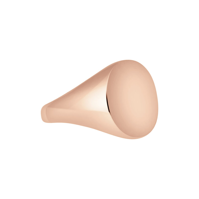 9k rose gold Oxford Oval Signet ring