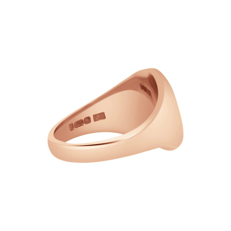 9k rose gold Oxford Oval Signet ring