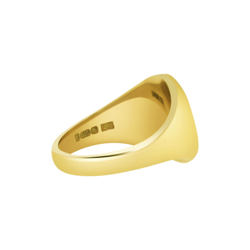 9k yellow gold Oxford Oval Signet ring