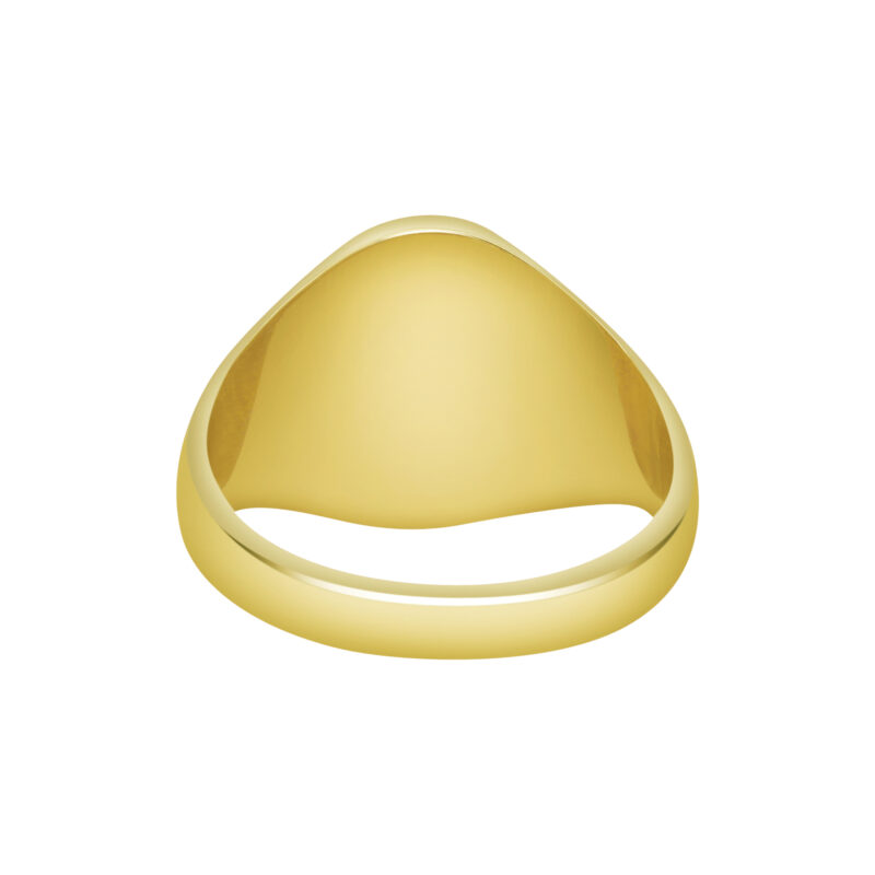9k yellow gold Oxford Oval Signet ring