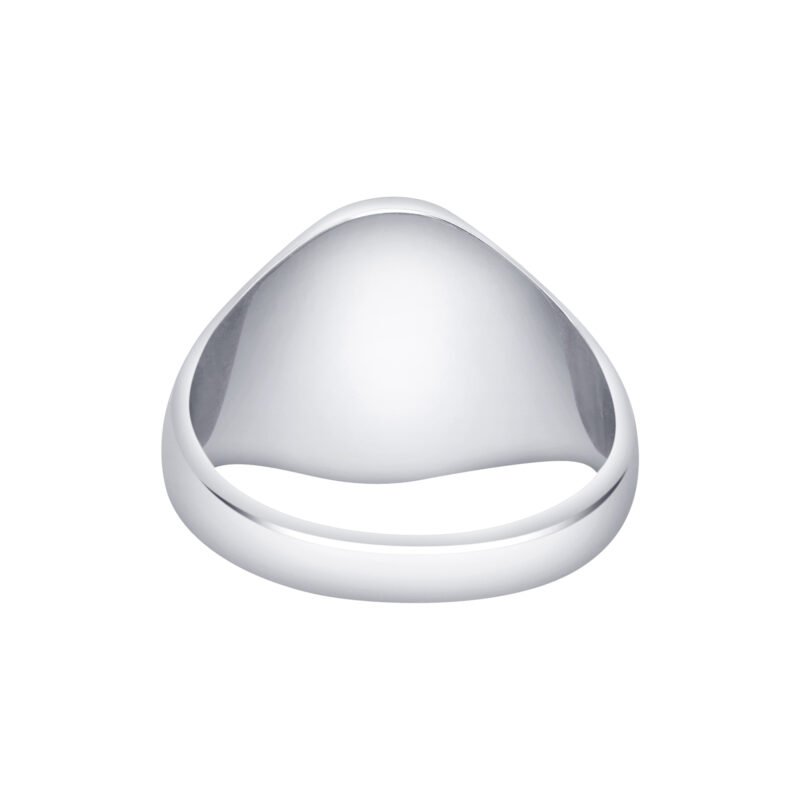 18k white gold Oxford Oval Signet ring