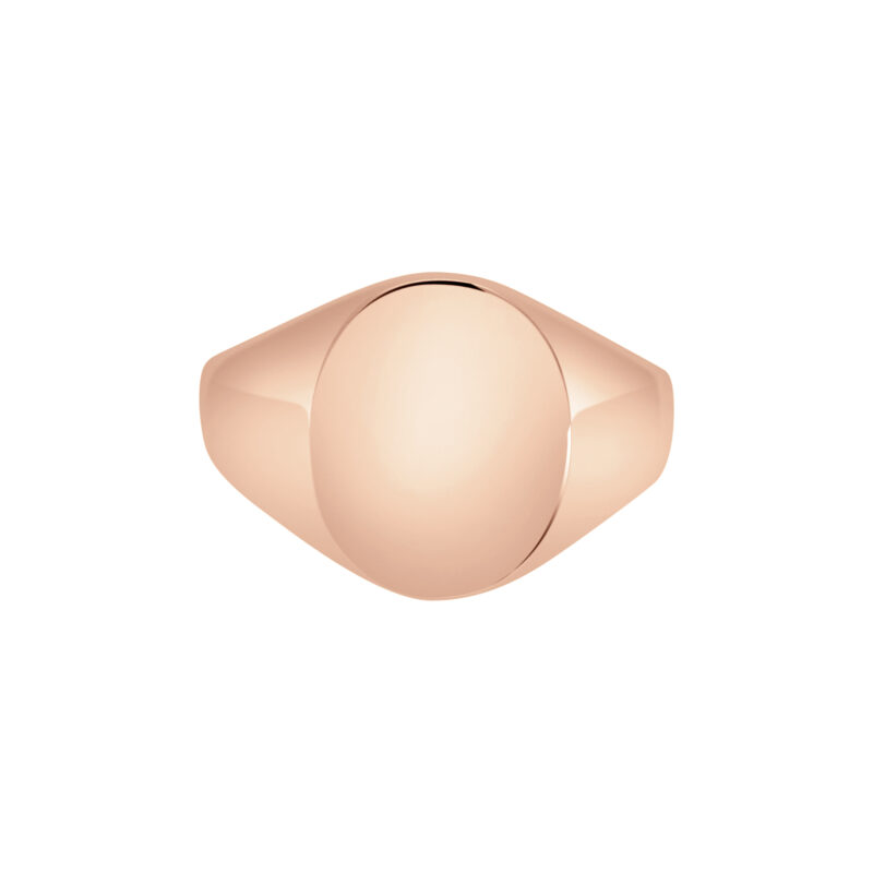9k rose gold Oxford Oval Signet ring