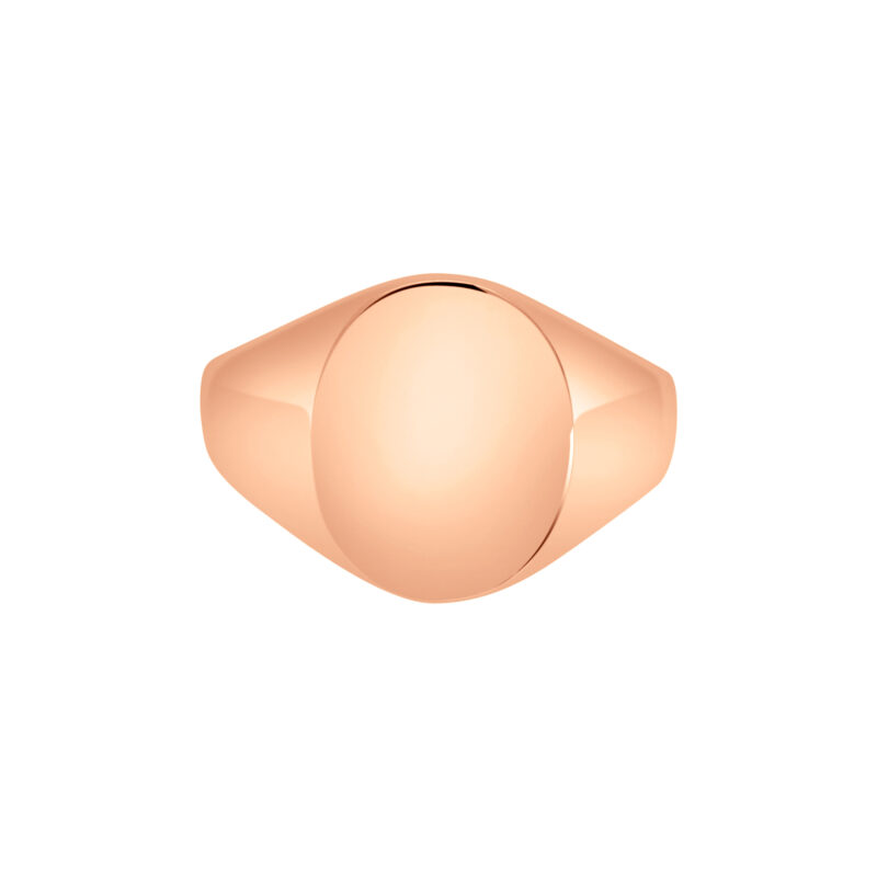 18k rose gold Oxford Oval Signet ring