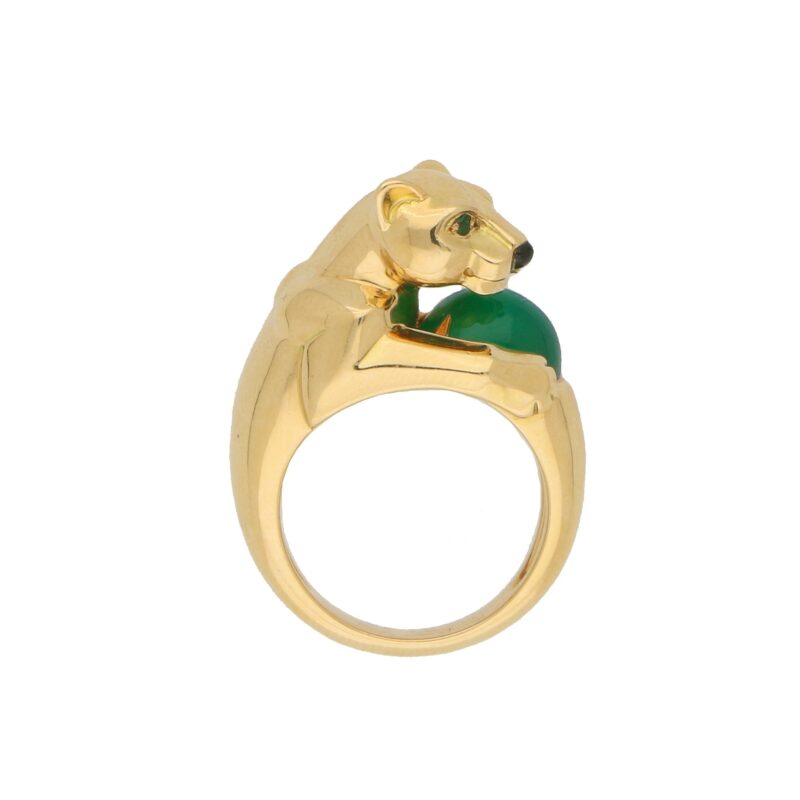 Panthère de Cartier Chalcedony, Emerald and Onyx Panther Ring