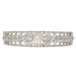 Art Deco Convertible Diamond and Natural Pearl Tiara Choker