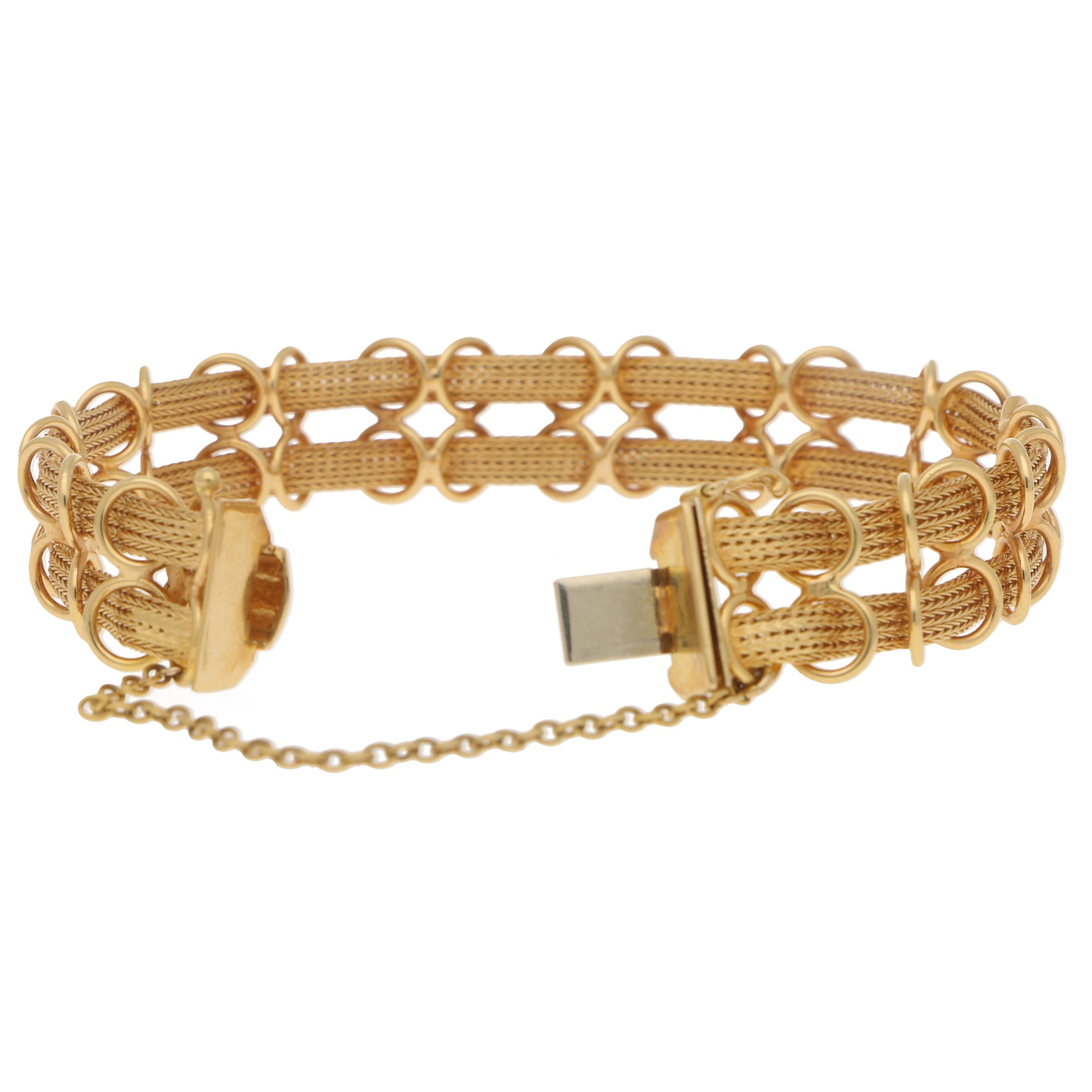 Filippini Fratelli Double Woven Chain Bracelet in Yellow Gold at ...