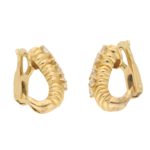 Boucheron Diamond Clip Stud Earrings in 18k Yellow Gold