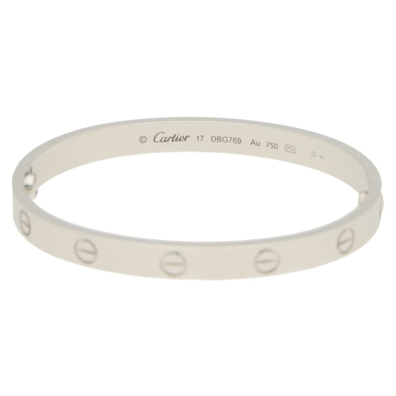 Cartier White Gold Love Bangle Size 17