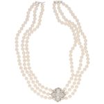 Diamond and Pearl Edwardian Choker Necklace