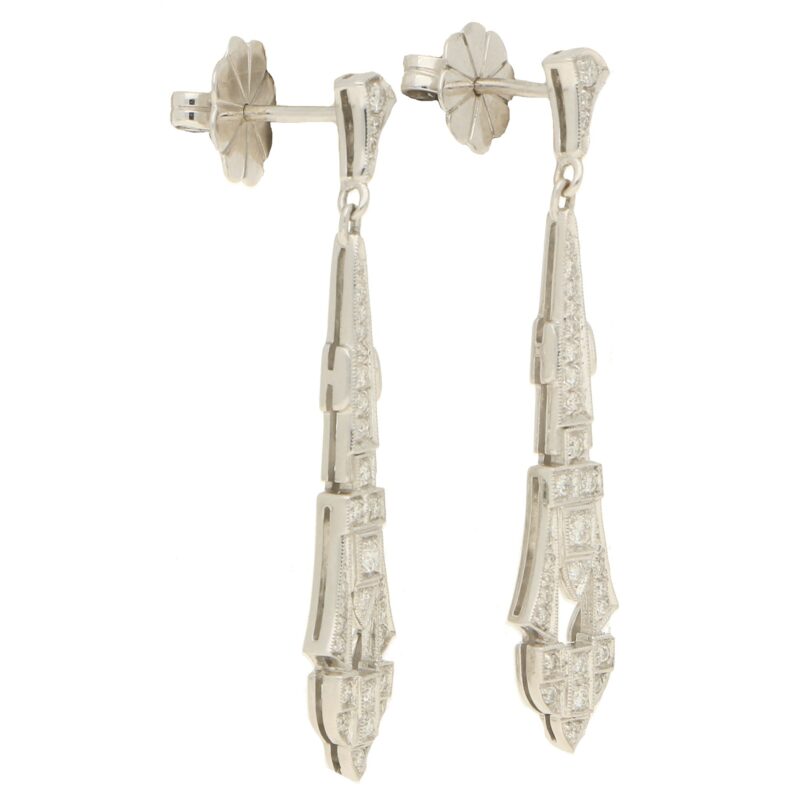 Art Deco Inspired Diamond Drop Earrings