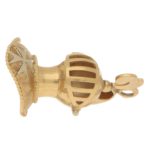 Vintage Medieval Knight Charm in 18k Yellow Gold